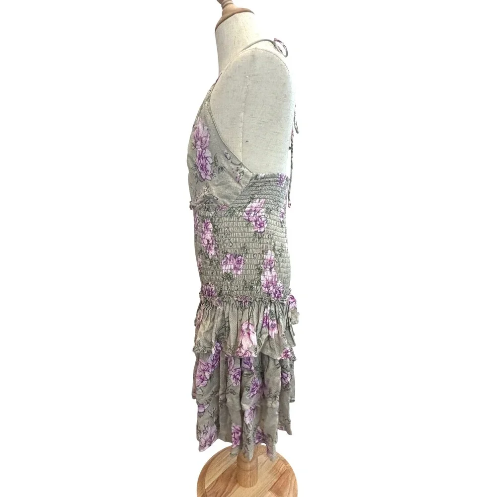 Sky to Moon Floral‎ Halter Mini Dress Juniors Size Small